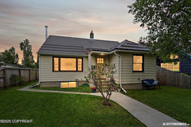 1310 G St, Anchorage, AK 99501 - bungalow-style house with a chimney, a standing seam roof, and metal roof