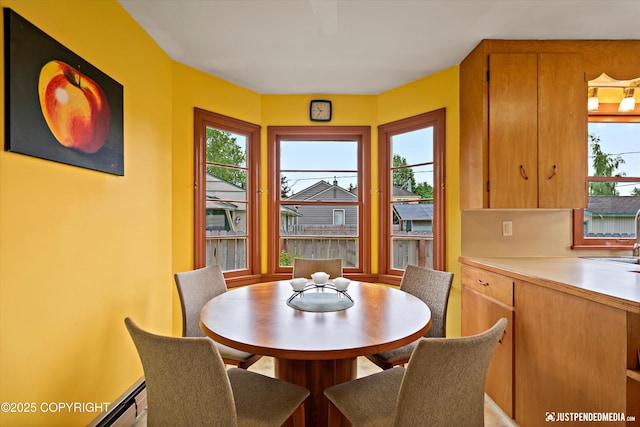 1310 G St, Anchorage, AK 99501 - dining area with a baseboard heating unit