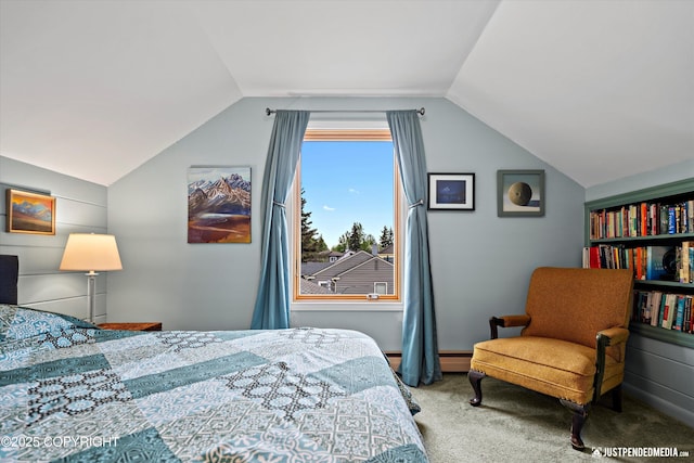 1310 G St, Anchorage, AK 99501 - bedroom with carpet flooring and vaulted ceiling