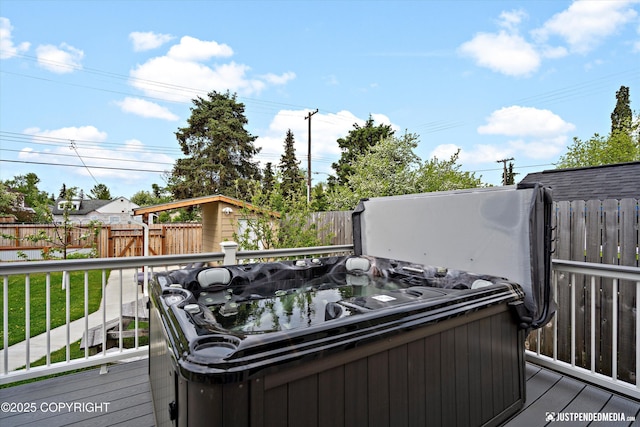 1310 G St, Anchorage, AK 99501 - deck with a hot tub