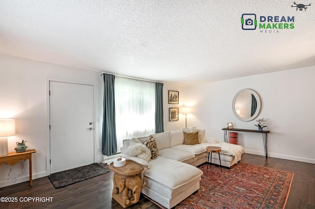 190 Grand Larry St Unit A-01, Anchorage, AK 99504 - living area with a textured ceiling and wood finished floors