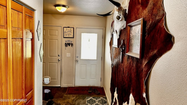 7191 S Yohn Bay Pl, Wasilla, AK 99623 - foyer entrance with a textured ceiling