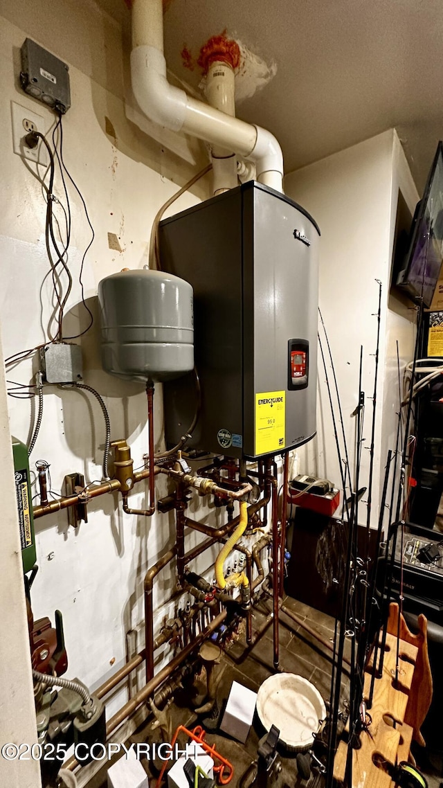 7191 S Yohn Bay Pl, Wasilla, AK 99623 - utility room featuring tankless water heater