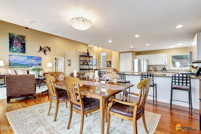 16971 Mount Mckinley View Dr, Anchorage, AK 99516 - dining space featuring light wood-style floors and recessed lighting