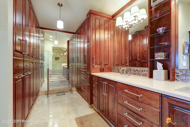 16971 Mount Mckinley View Dr, Anchorage, AK 99516 - bathroom featuring double vanity and backsplash