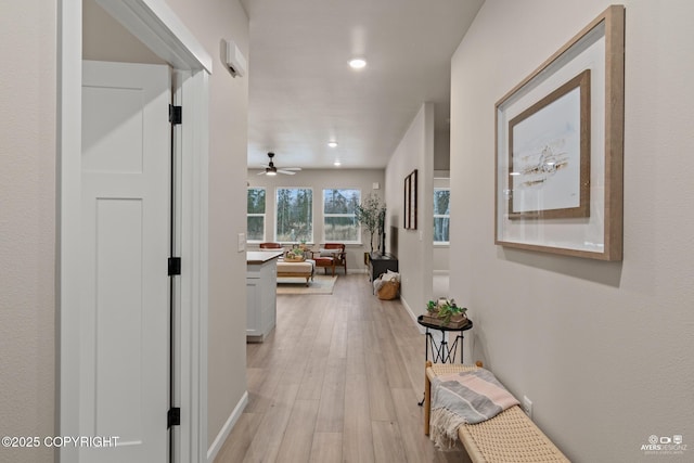 680 Wortham Ave, Kenai, AK 99611 - hall with light wood-style floors, recessed lighting, and baseboards