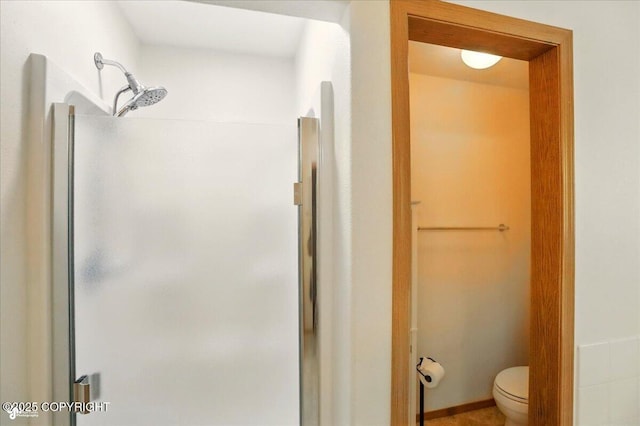 22030 Birch Creek Dr, Chugiak, AK 99567 - full bathroom featuring a walk in shower and toilet