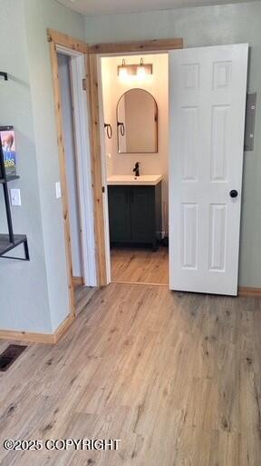 301 Teal Way, Kodiak, AK 99615 - hall with light wood-type flooring and baseboards