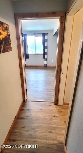 301 Teal Way, Kodiak, AK 99615 - hall with wood finished floors and baseboards