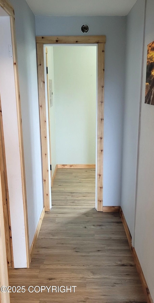 301 Teal Way, Kodiak, AK 99615 - hallway with wood finished floors and baseboards