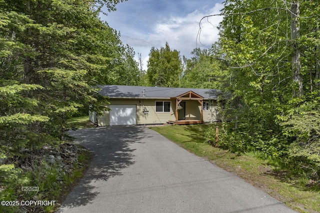 9845 E Lee Ann Dr, Palmer, AK 99645 - ranch-style home with a garage and asphalt driveway