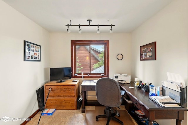 34952 Treeline Ave, Soldotna, AK 99669 - office area with rail lighting and carpet floors