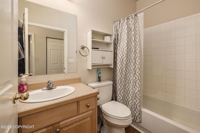 9650 E Forest Grove Cir # 10B, Palmer, AK 99645 - bathroom with toilet, vanity, and shower / bathtub combination with curtain