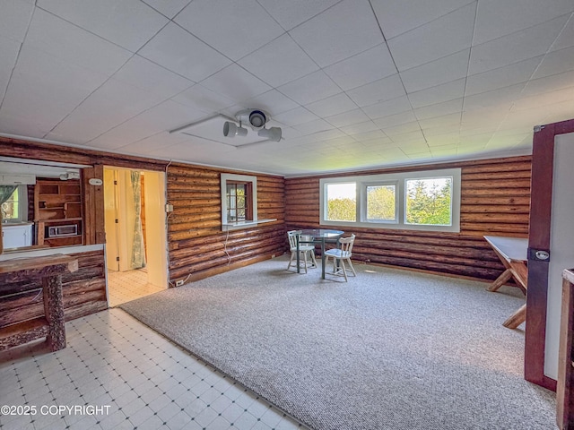 4075 Mattox Rd, Homer, AK 99603 - interior space featuring log walls