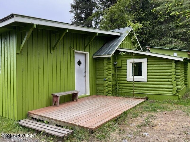 4075 Mattox Rd, Homer, AK 99603 - back of property featuring log siding