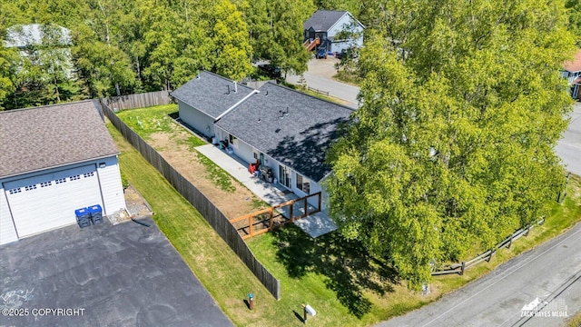 8620 Jade St, Anchorage, AK 99502 - aerial view of property and surrounding area