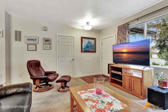 4139 Cosmos Dr, Anchorage, AK 99517 - living room featuring light colored carpet