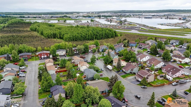 4139 Cosmos Dr, Anchorage, AK 99517 - aerial overview of property's location with nearby suburban area and a large body of water