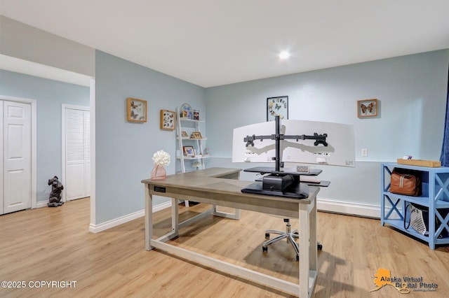 218 Deerfield Dr, Anchorage, AK 99515 - office with light wood-type flooring and baseboards