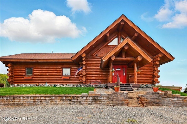 22325 Sterling Hwy, Ninilchik, AK 99639 - log cabin featuring log exterior and a porch