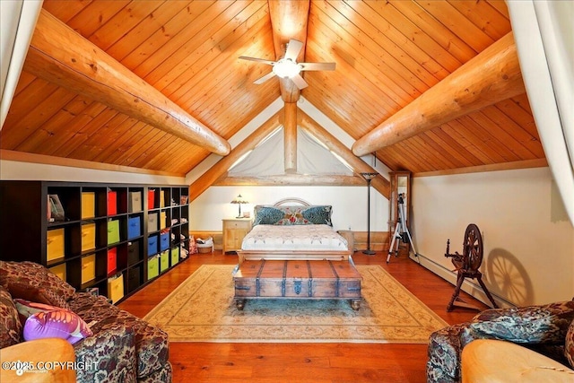 22325 Sterling Hwy, Ninilchik, AK 99639 - bedroom with wood ceiling and wood finished floors