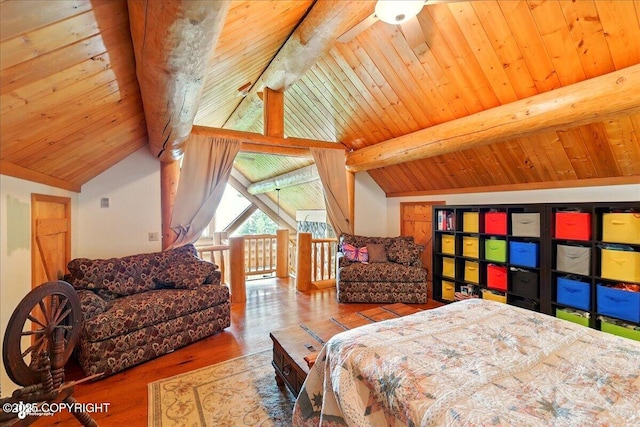 22325 Sterling Hwy, Ninilchik, AK 99639 - bedroom featuring wood finished floors and wooden ceiling