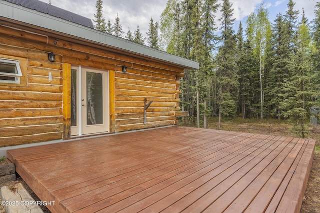 2390 Hermits Way N, Pole, AK 99705 - view of wooden terrace