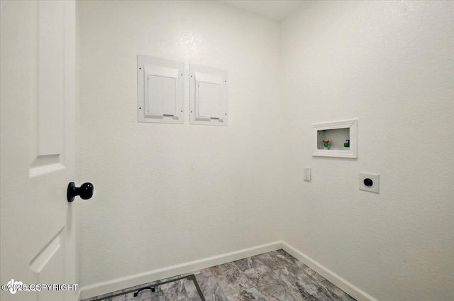 557 N Glenn Hwy, Palmer, AK 99645 - washroom with baseboards, hookup for an electric dryer, and washer hookup