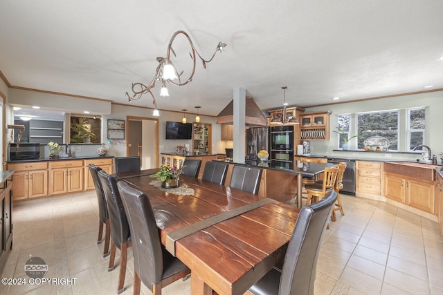 4745 Manytell Ave, Anchorage, AK 99516 - dining area featuring ornamental molding and light tile patterned floors