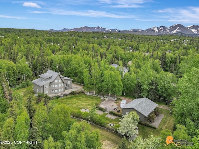 4745 Manytell Ave, Anchorage, AK 99516 - view of subject property with a heavily wooded area and mountains