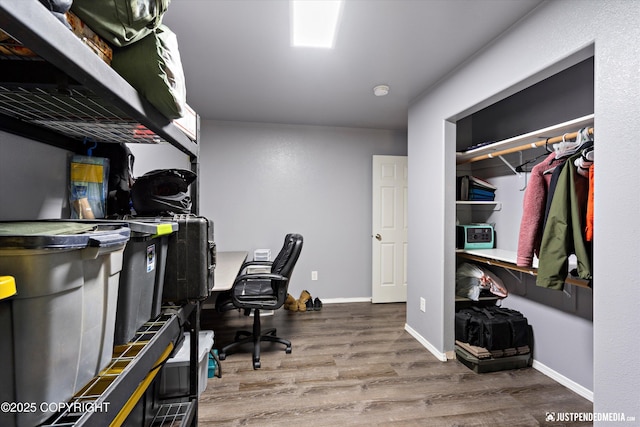 7490 W Rodney Cir, Wasilla, AK 99623 - office featuring wood finished floors and baseboards