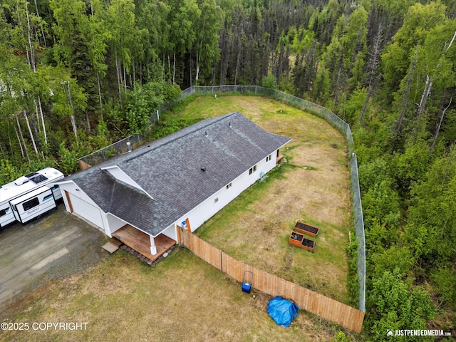 7490 W Rodney Cir, Wasilla, AK 99623 - view from above of property with a forest