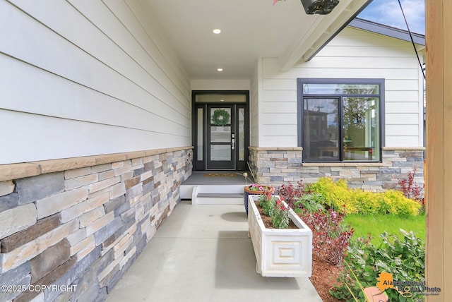 5466 Sandhill Loop, Anchorage, AK 99502 - view of exterior entry with stone siding