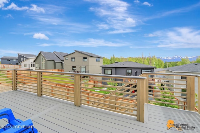 5466 Sandhill Loop, Anchorage, AK 99502 - wooden terrace featuring a residential view