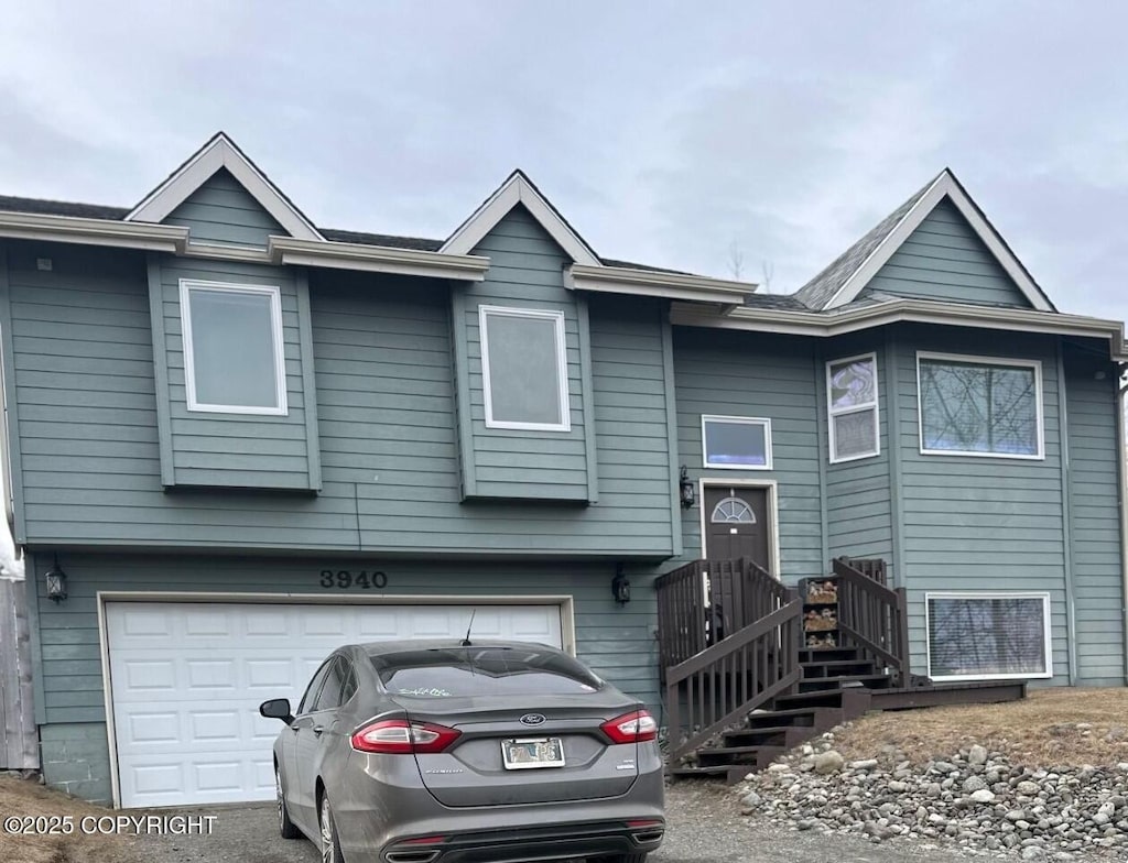 3940 E Cottonwood Way, Wasilla, AK 99654 - view of front of home with a garage
