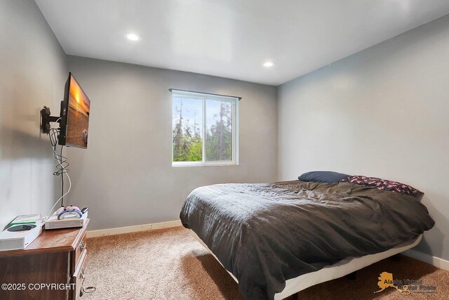 8825 W Mcquire Ln, Wasilla, AK 99623 - bedroom with carpet floors and recessed lighting