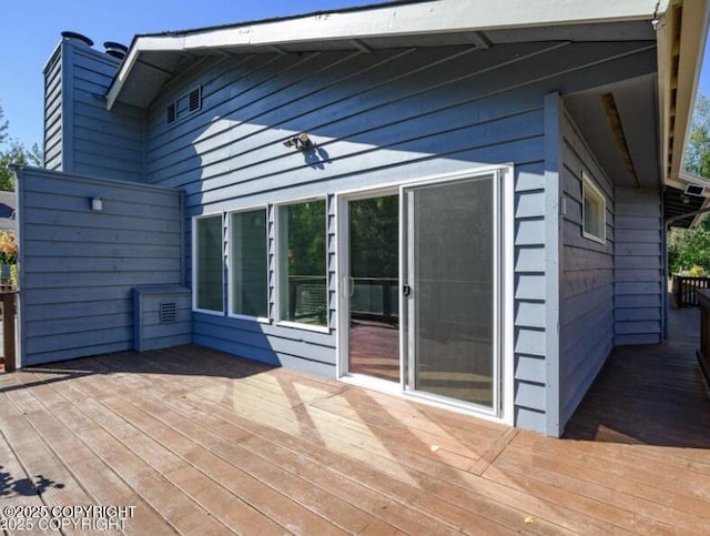 2551 La Honda Dr, Anchorage, AK 99517 - view of wooden terrace
