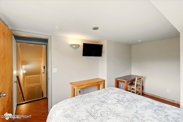 11091 Crestline Ln, Clam Gulch, AK 99568 - bedroom with wood finished floors and baseboards
