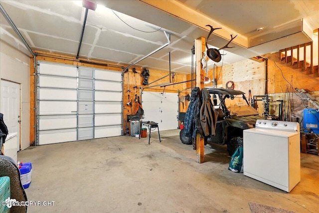 11091 Crestline Ln, Clam Gulch, AK 99568 - garage with washer / dryer