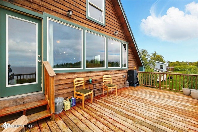 11091 Crestline Ln, Clam Gulch, AK 99568 - view of wooden terrace