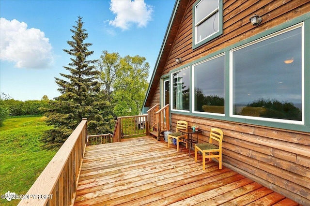 11091 Crestline Ln, Clam Gulch, AK 99568 - view of wooden terrace