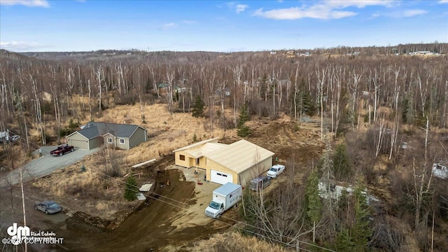 8328 S Ira Dr, Wasilla, AK 99623 - aerial view of property and surrounding area featuring a forest