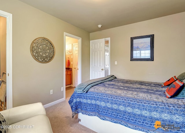 201 E Danna Ave Unit D, Wasilla, AK 99654 - bedroom with carpet, baseboards, and connected bathroom