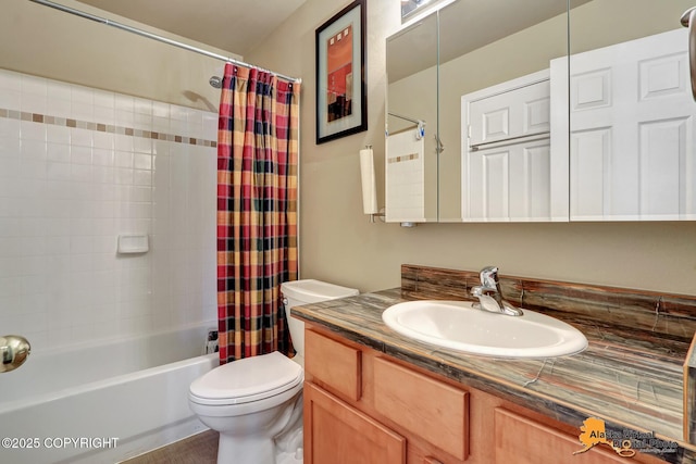 201 E Danna Ave Unit D, Wasilla, AK 99654 - bathroom with toilet, vanity, and shower / tub combo
