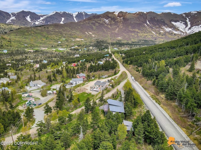 17132 Carl St, Anchorage, AK 99516 - aerial view of property's location featuring mountains
