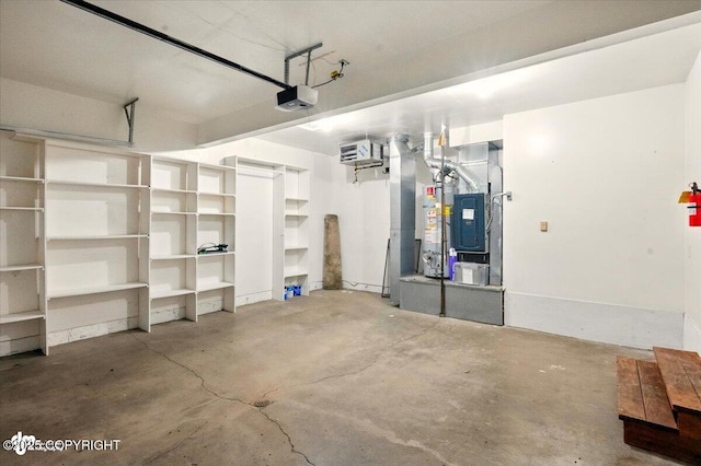 10270 Sextant Cir, Anchorage, AK 99515 - garage with water heater, a garage door opener, and heating unit