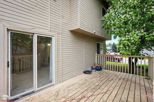 10270 Sextant Cir, Anchorage, AK 99515 - view of wooden terrace