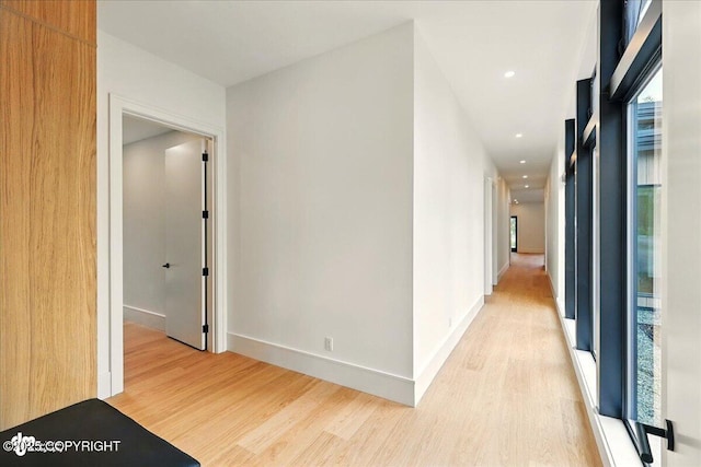 1308 Cunningham Ct, Kenai, AK 99611 - corridor featuring light wood-style flooring, baseboards, and recessed lighting