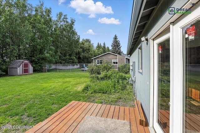 1918 Juneau Dr, Anchorage, AK 99501 - wooden deck with a storage unit