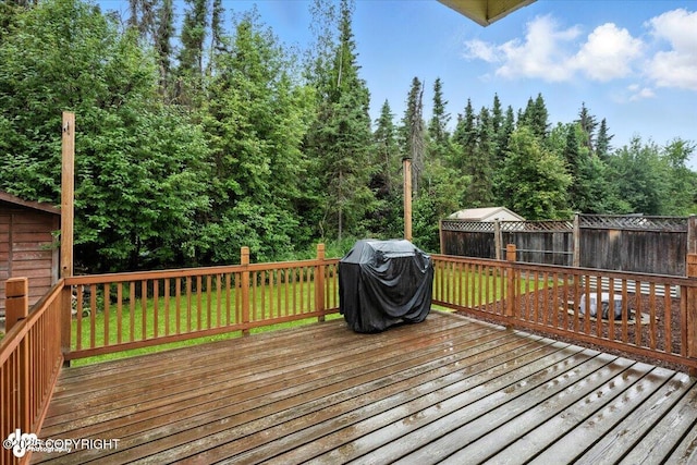 8968 Little Brook St, Anchorage, AK 99507 - deck with a grill